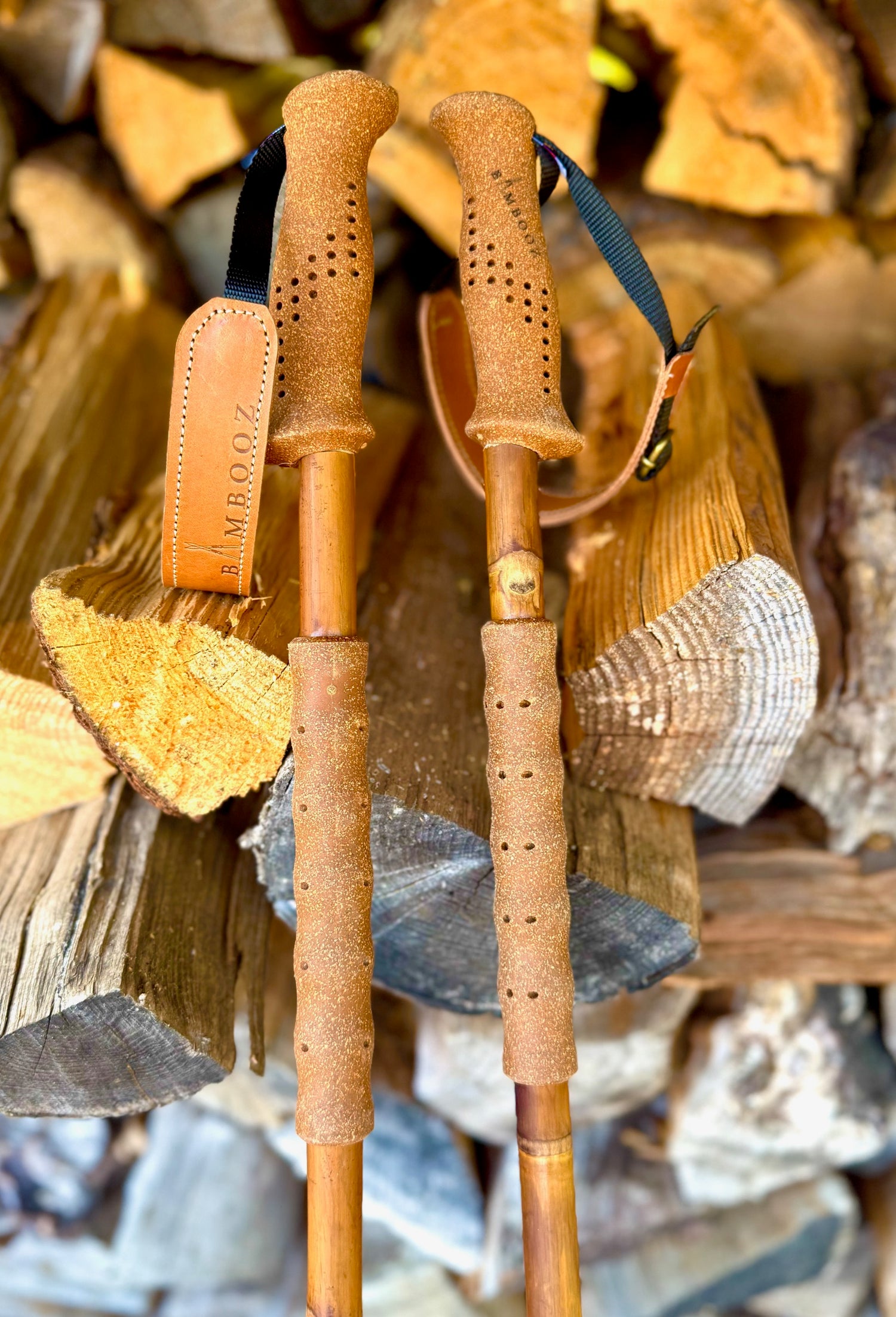 bamboo ski poles, backcountry ski poles, bambooz